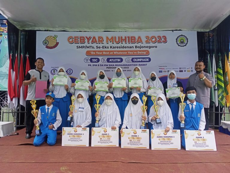 SMP Muhammadiyah 9 Bojonegoro Sabet Juara Umum dalam Gebyar MUHIBA 2023